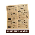 Balkan Kraft Baskılı Amerikan Servis Kağıdı 100 Adet - 40cm X 30cm (TEPSİ KAĞIDI PİŞİRİLMEZ) Ince