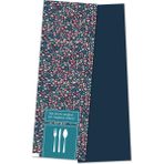 Balkan Kuşe Kağıt Çatal Kaşık Bıçak Kılıfı 1000 Adet - 8cm x 24CM (Çiçekli Desen) Tek Kullanımlık