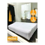 Balkan Room 2 Adet Beyaz Akordiyon Tipi Large 8 Gözlü Çekmece İçi Düzenleyici Dolap Organizer Seti 40x32x12 cm