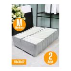 Balkan Room 2 Adet Gri Akordiyon Tipi Medium 11 Gözlü Çekmece Içi Düzenleyici Dolap Organizer Seti 40x16x12 Cm