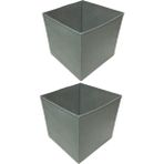 Balkan Room 2 Adet Gri Çok Amaçlı Dolap Düzenleyici Kutu Dekoratif Saklama Kutusu Raf Organizer Large (30X30X30CM)