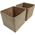 Balkan Room 2'li Bej Çekmece Içi Düzenleyici Organizer Set - Çok Amaçlı Dolap Içi Kutu Seti ( 13*13*13 )