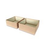 Balkan Room 2'li Bej Çekmece Içi Düzenleyici Organizer Set - Çok Amaçlı Dolap Içi Kutu Seti ( 28*28*13CM )