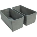 Balkan Room 2'li Gri Çekmece Içi Düzenleyici Organizer Set - Çok Amaçlı Dolap Içi Kutu Seti ( 28*13*13 )