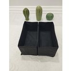 Balkan Room 2'li Siyah Çekmece Içi Düzenleyici Organizer Set - Çok Amaçlı Dolap Içi Kutu Seti ( 28*13*13 )