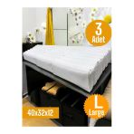 Balkan Room 3 Adet Beyaz Akordiyon Tipi Large 8 Gözlü Çekmece İçi Düzenleyici Dolap Organizer Seti 40x32x12 cm