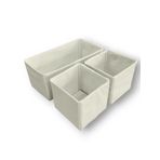 Balkan Room 3'lü Beyaz Çekmece Içi Düzenleyici Organizer Set - Çok Amaçlı Dolap Içi Kutu Seti