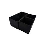 Balkan Room 3'lü Siyah Çekmece Içi Düzenleyici Organizer Set - Çok Amaçlı Dolap Içi Kutu Seti