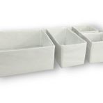 Balkan Room 4'lü Beyaz Çekmece Içi Düzenleyici Organizer Set - Çok Amaçlı Dolap Içi Kutu Seti