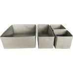 Balkan Room 4'lü Gri Çekmece Içi Düzenleyici Organizer Set - Çok Amaçlı Dolap Içi Kutu Seti