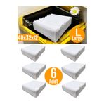 Balkan Room 6 Adet Beyaz Akordiyon Tipi Large 8 Gözlü Çekmece İçi Düzenleyici Dolap Organizer Seti 40x32x12 cm