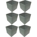 Balkan Room 6 Adet Gri Çok Amaçlı Dolap Düzenleyici Kutu Dekoratif Saklama Kutusu Raf Organizer Large (30X30X30CM)