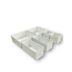 Balkan Room 6'lı Beyaz Çekmece Içi Düzenleyici Organizer Set - Çok Amaçlı Dolap Içi Kutu Seti