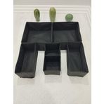 Balkan Room 6'lı Siyah Çekmece Içi Düzenleyici Organizer Set - Çok Amaçlı Dolap Içi Kutu Seti