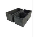 Balkan Room Antrasit 3'lü Çekmece Içi Düzenleyici Organizer Set - Çok Amaçlı Dolap Içi Kutu Seti