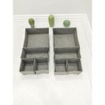 Balkan Room Antrasit 8'li Çekmece Içi Düzenleyici Organizer Set - Çok Amaçlı Dolap Içi Kutu Seti