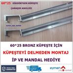Balkon Çamaşır Kurutma Askısı Dikdörtgen Küpeşte 60*25 Bronz