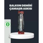 Balkon Demiri Çamaşır Askısı Kare Demirlere Uygun Dayanıklı Tasarım Midastech - Çok Renkli