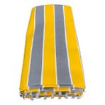 Balkon Perdesi Branda Kumaşı-Yağmur Geçirmez-Kalın-Bağcıklı-Düğmeli - 250 x 200 cm - Sarı - Gri