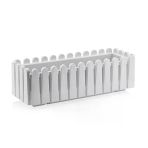 Balkon Saksı İstanbul, No:2, 9L, 17X53.5x19 Cm, Beyaz (2 Adet Metal Ayak Hariçtir)