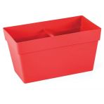 Balkon Saksı Yalı, No:1, 6.5L, 17X30x15.8 Cm, Kırmızı (2 Adet Metal Ayak Hariçtir)