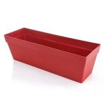 Balkon Saksı Yalı, No:2, 10.8L, 15.8X51.5x17 Cm, Kırmızı (2 Adet Metal Ayak Hariçtir)