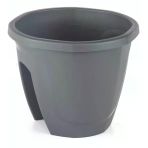 Balkon Saksı Zümrüt, No:1, 7.5L, 24X29.7x29.7 Cm, Antrasit