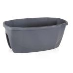 Balkon Saksı Zümrüt, No:2, 15.5L, 24X58x29 Cm, Antrasit