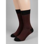 Balkonda Erkek Çorap 2'li Paket Kamet Lambswool Uzun Dikişsiz Kışlık Sıcak Tutar Siyah & Turuncu - Pro Socks - Siyah - Turuncu - 41 - 44
