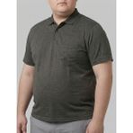 Balkonda Erkek Tişört Cepli Jakarlı Battal Boy Büyük Beden - Emfu - Acı Kahve - 4XL