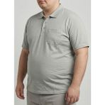 Balkonda Erkek Tişört Cepli Terletmez Battal Boy Büyük Beden - Simenti - Açık Gri - 4XL