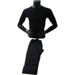 Balkonda Termal Içlik Siyah Alt Üst Takım Şardonlu Uzunkollu Yumuşak Esnek Konforlu Unisex Tet1-1 - 2XL