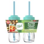 Ball 1440016024 Sip Straw Konturlu Kavanoz, 16 oz (2'li paket)