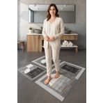 balliev Sade Dokunuş ( 3'lü SET ) Kaymaz Taban Banyo Halısı Banyo Paspası Klozet Takımı