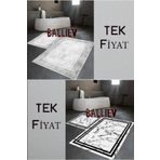 balliev Three Modern Set Banyo Paspası Kaymaz Tabanlı Klozet Takımı ( 2 ÜRÜN TEK FİYAT )
