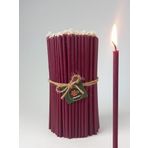 Balmumu Mum Petekoğlu Dilek Mumu Doğal Petek İnce Uzun Parti Nişan Düğün Ritüel Doğum Günü Mum 15 Adet Beeswax Candle (Bordo)