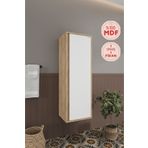 BALNEOM Banyo Gül 120 Cm Beyaz %100 Mdf Banyo Boy Dolabı