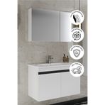 Balneom Banyo İdil 80 cm Aynalı Banyo Dolabı