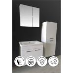 Balneom Defne 80 Cm Demonte Banyo Dolabı Aynalı Dolaplı Üst Dolap Lavabo Boy Dolabı