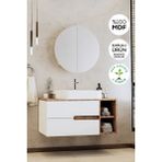 Balneom Koza Beyaz 80 cm Banyo Dolabı+Ayna+Lavabo