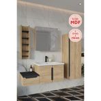 Balneom Zakkum 100 cm Aynalı Üst Boy Dolabı Rafı ve Banyo Dolabı