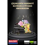 Balody Çiçeklerin Hareketi – Kuyruklu Piyano (BL21194) – Mini Blok Yapı Oyuncakları Seti (Siyah)