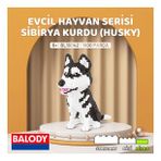 Balody Evcil Hayvan Serisi – Sibirya Kurdu (BL16042) – Mikro Blok Yapı Oyuncakları Seti (Krem)
