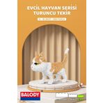 Balody Evcil Hayvan Serisi – Turuncu Tekir Kedi (BL16037) – Mikro Blok Yapı Oyuncakları Seti