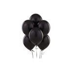 Balon 100 Adet Metalize Balon Metalik Balon Siyah 16 Inç