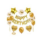 BALON DİYARI 25 parça Doğum Günü Seti DEV BOY hava ve helyum ile uyumlu Happy Birthday Pompa dahil