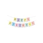 BALON DİYARI Happy Birthday Yazılı Kraft Parti Bannerı – Doğum Günlerinize Renk Katın!