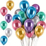 Balon Diyarı Karışık Metalik , Pastel , Krom [aynalı] Balon - Çok Renkli - 15