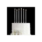 BALON DİYARI metalik silver 12cm 6'lı pasta mumu