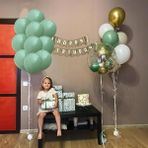 Balon Diyarı Pastel Balon Ceviz Yeşili + Balon Zinciri - 100 Adet